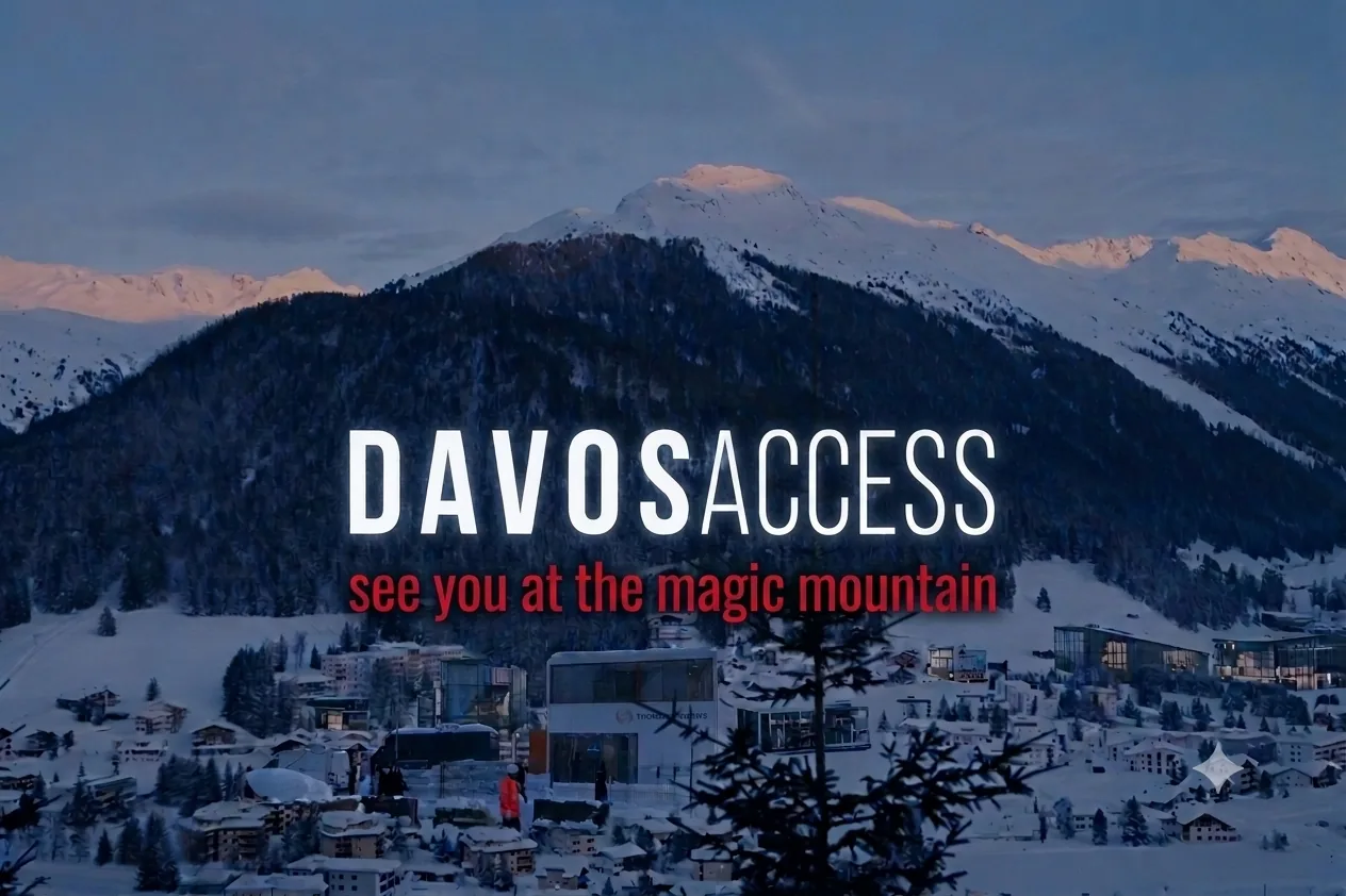 Davos Access. See you at the magic mountain, over the town at dusk
